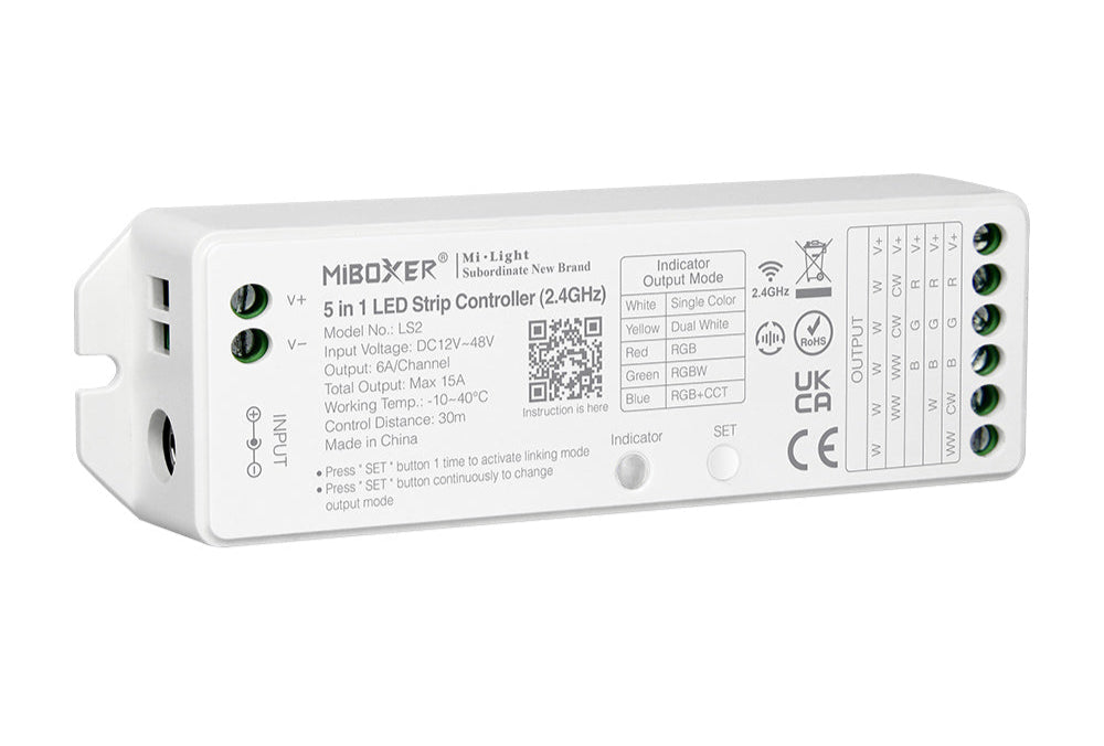 LS2 5 in 1 LED Strip Controller 2.4G RF Remote controllable