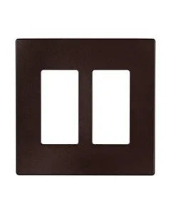 2-Gang Screwless Wall Plate Decora, White or Black