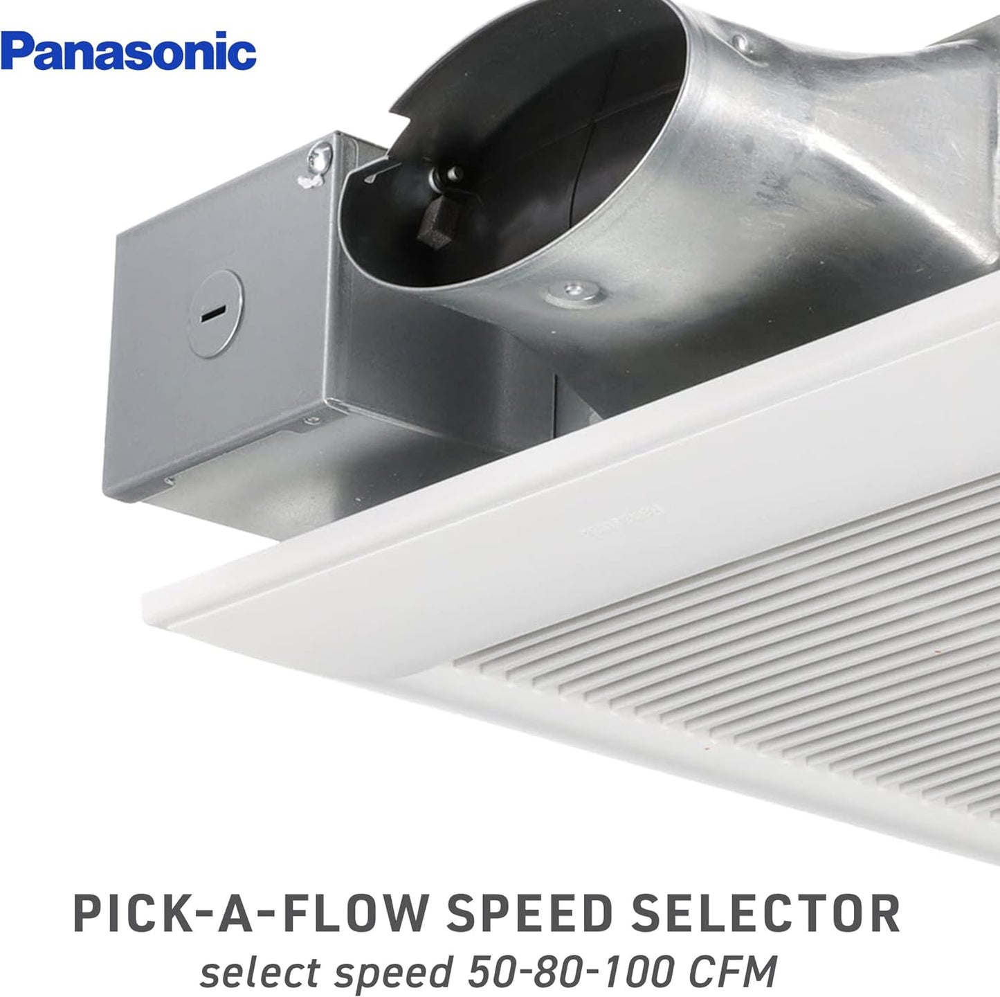 Panasonic FV-0510VS1 WhisperValue DC Ventilation Fan, 50-80-100 CFM , White