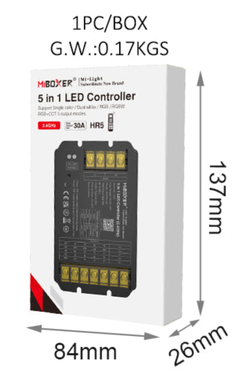 HR5 5 in 1 LED Controller (2.4GHz) Output Max 30A