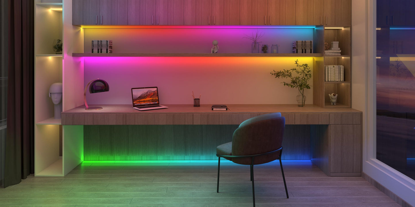 RGBIC LED COB Strip Light — ADDRESSABLE, CHASE SERIES, 16W/M RGBW, 24V, 5M Roll (UL Listed)