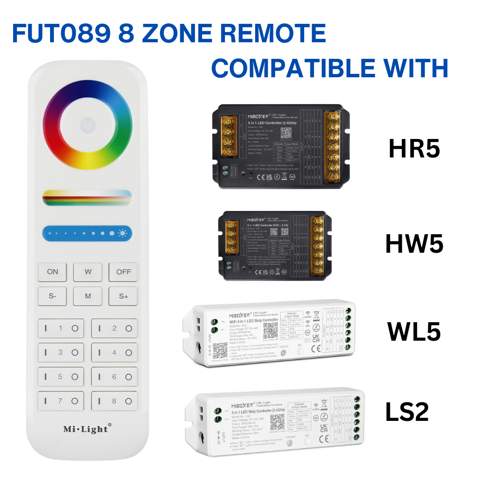 LS2 5 in 1 LED Strip Controller 2.4G RF Remote controllable