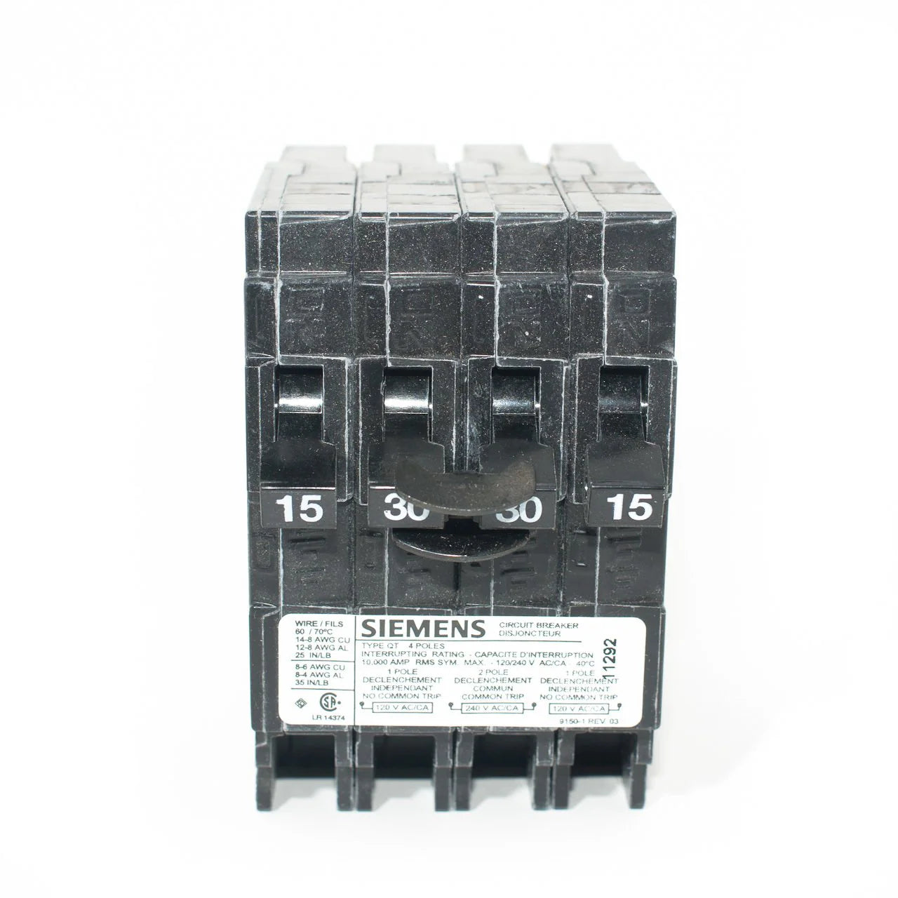 Siemens Quad Breakers