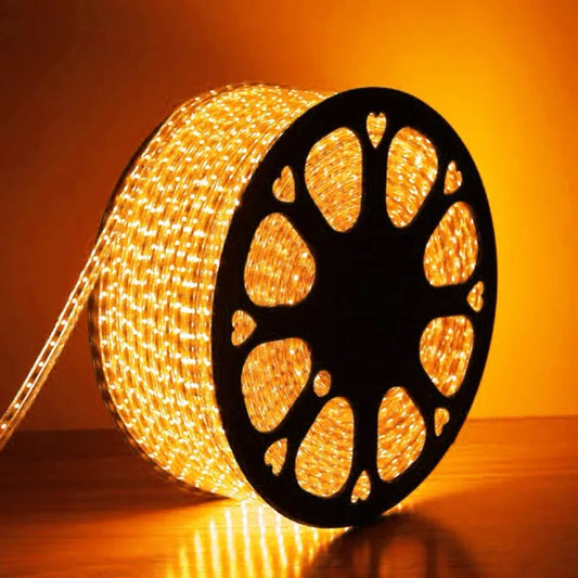 110V SMD 5050 UL Certified Waterproof Flexible led strip lights for Indoor and Outdoor Decoration. 25M roll with Controllers and clips