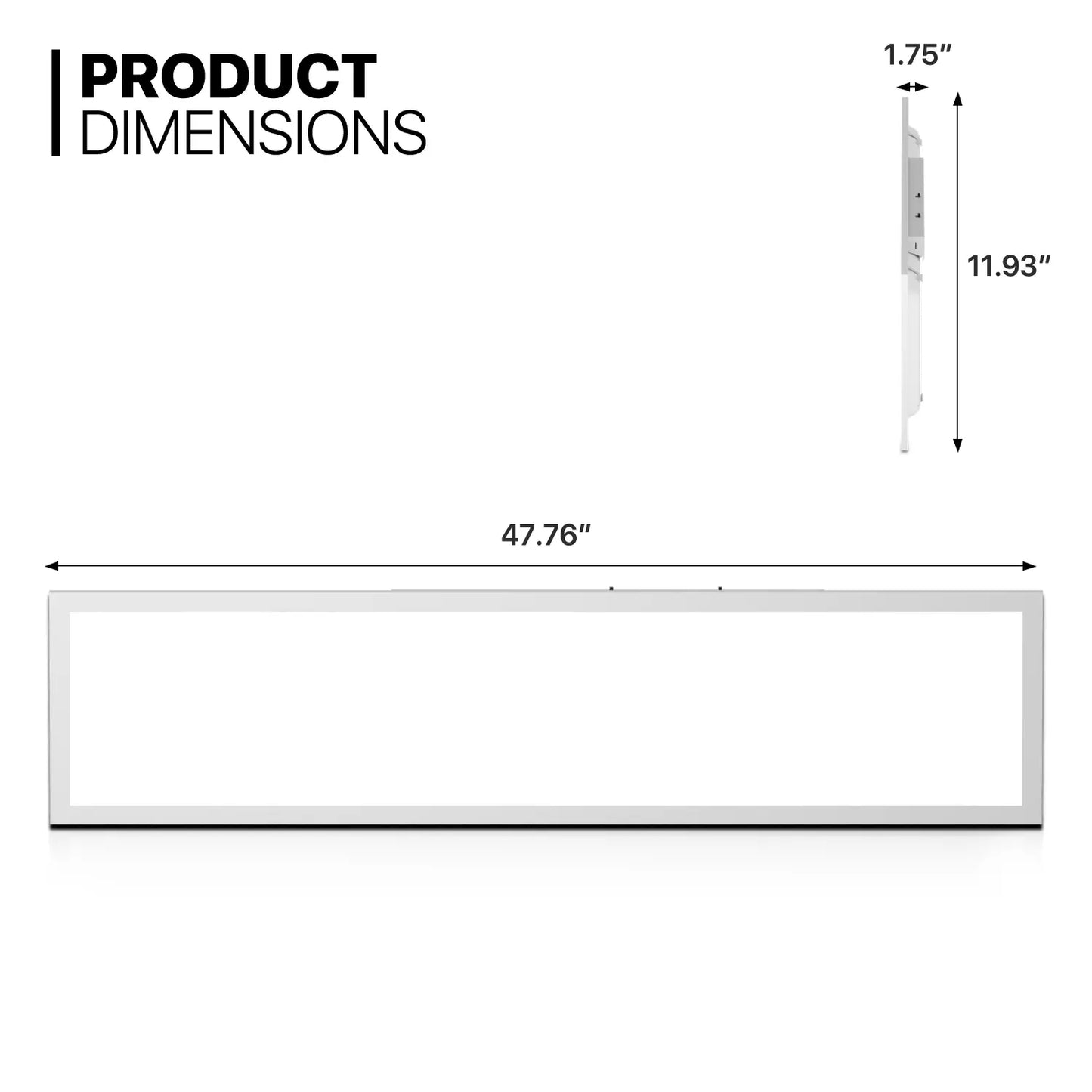 4 PACK 1x4 LED Panel Light Backlit Smart Ready 3CCT Wattage Adjustable 120-277V Dimmable ETL