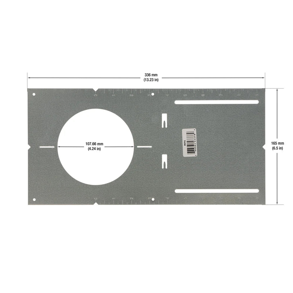 4 Inch Flat Mounting Plate, Rough-in Plate, New Construction Mounting Plate for 4 inch Pot lights