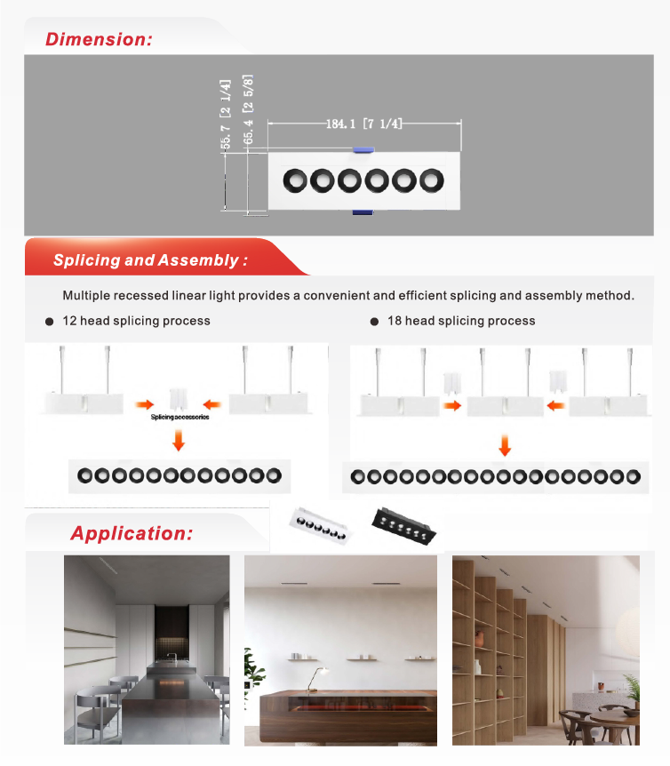 LED Mini Linear Light (Black) 8W 5CCT (NX-6TW-8W-5CCT-C34)
