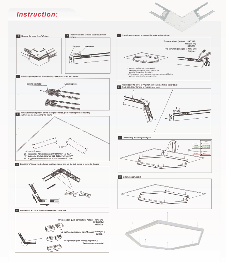 2 ft LED Architectural Linear Light Up/Down Adjustable, Black (NX-LAL2F-25W-L-DV-TCP-B)