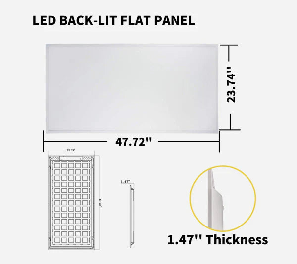 NX 2X4 LED FLAT PANEL - 3CCT - SWITCHABLE WATTAGE 2 PACK
