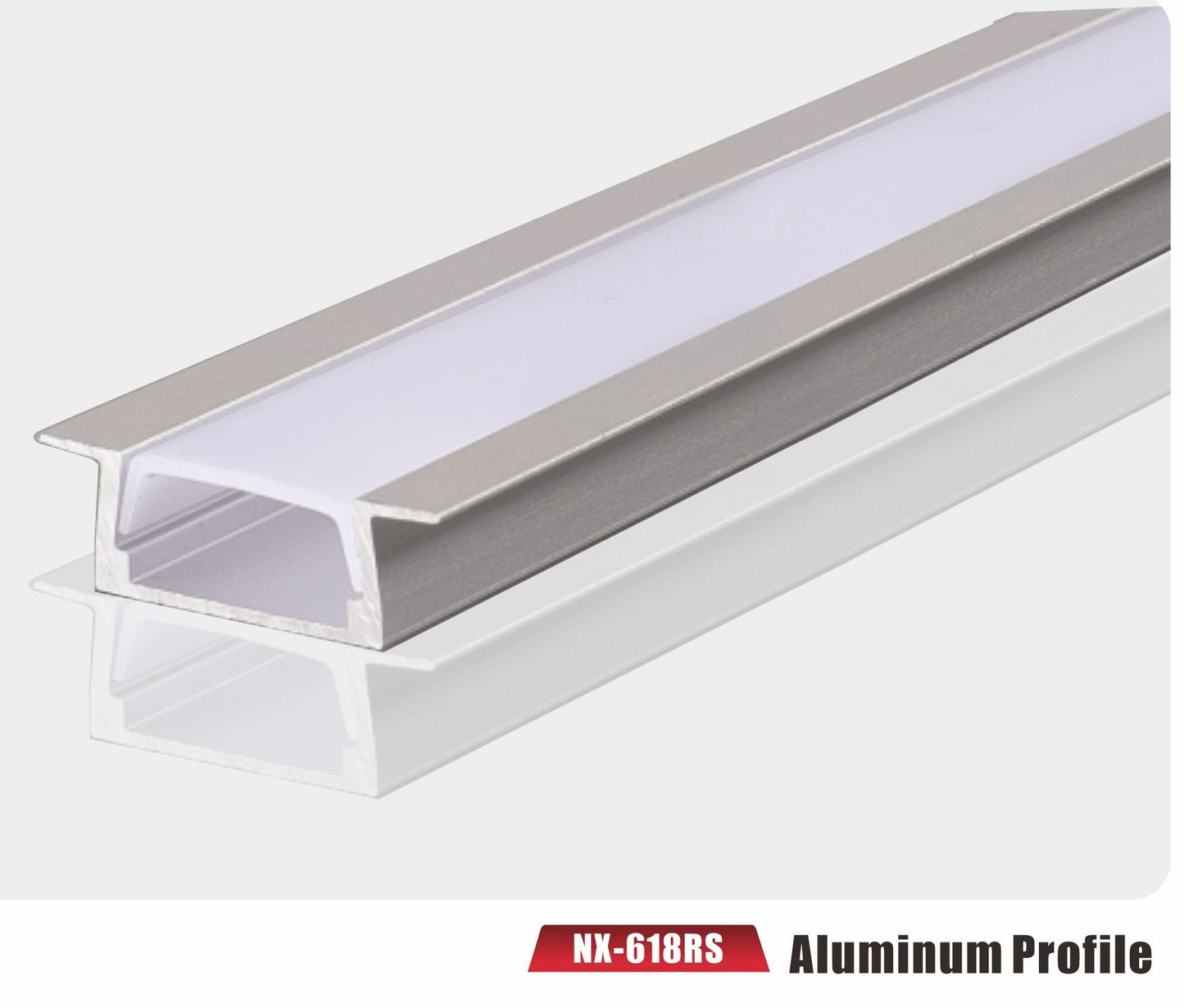 Recessed LED Aluminum Profile – NX-618RS (3M/10ft)