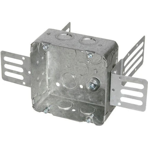 72171-KSSX SQUARE STEEL JUNCTION BOX W/ WRAPAROUND BRACKET 2-1/8D X 4-11/16H X 4-11/16W