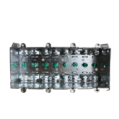 2104-LLE4 | 4 Gang Device Box w/clamps 2-1/2" D x 3"H x 2"W per Gang (Metal)