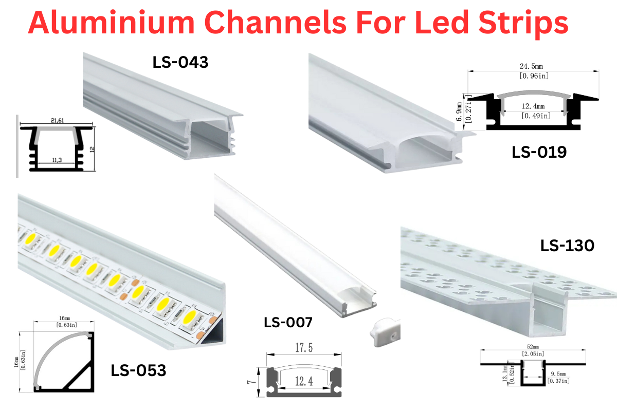 Led L Channel Sizes LS-007 Regular U-Channel for LED Strip | LED Masters – LED MASTERS