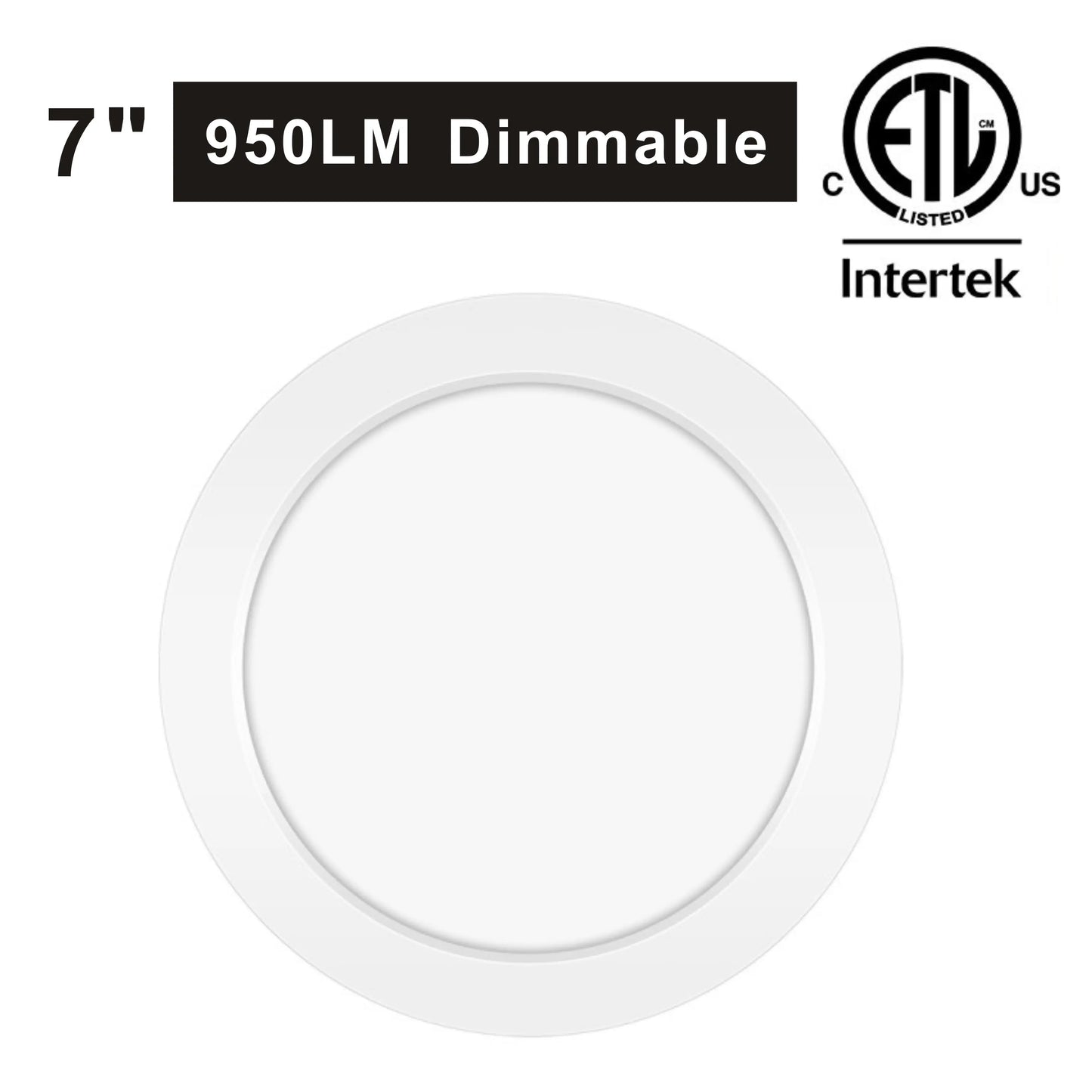 5/7/9/12/15in Dimmable ETL LED Flush Mount Ceiling Light Low Profile Ultra-Thin Round Panel Light for Kitchen Living Dining