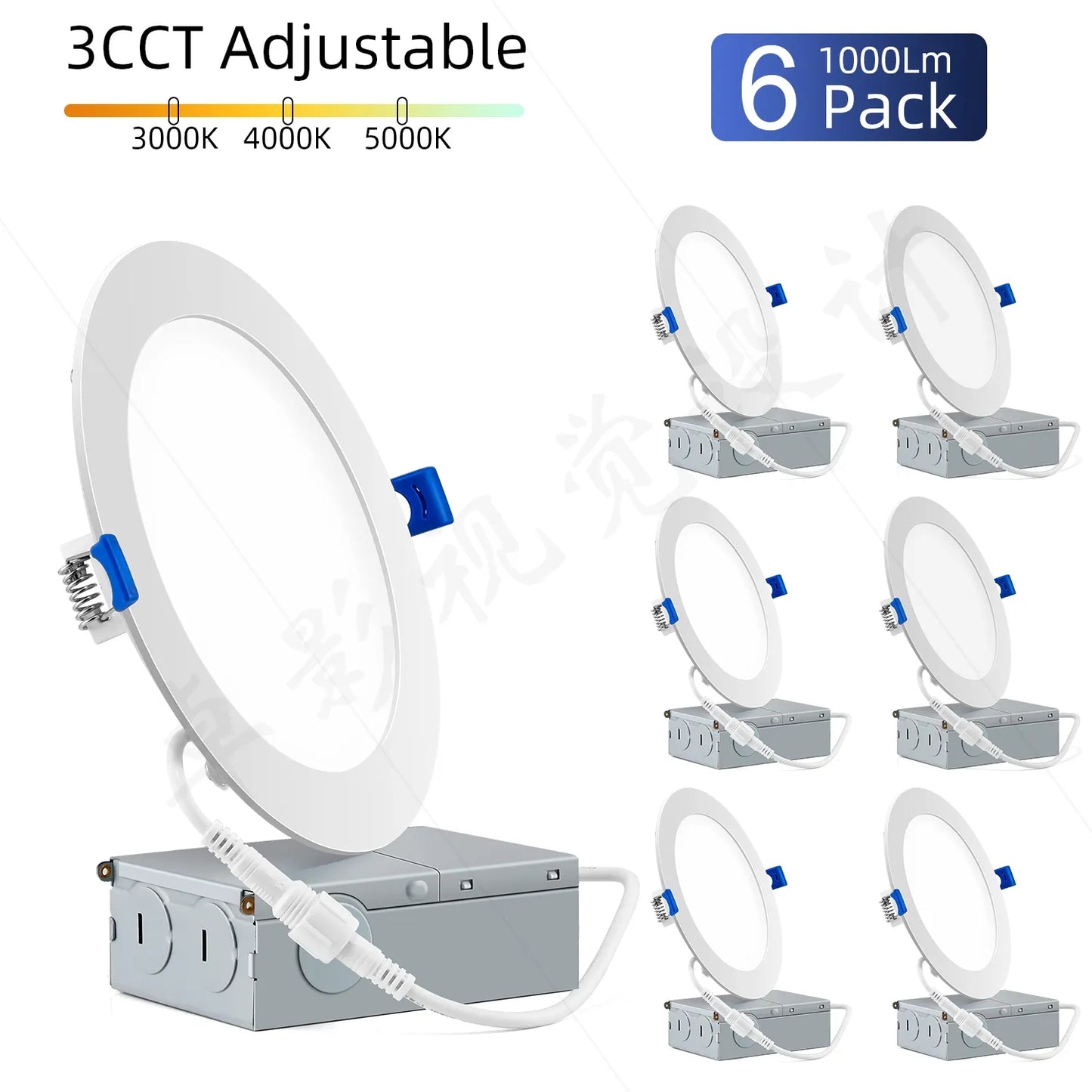 Slim Panel 6″ Round 12W 1000LM White Dimmable
