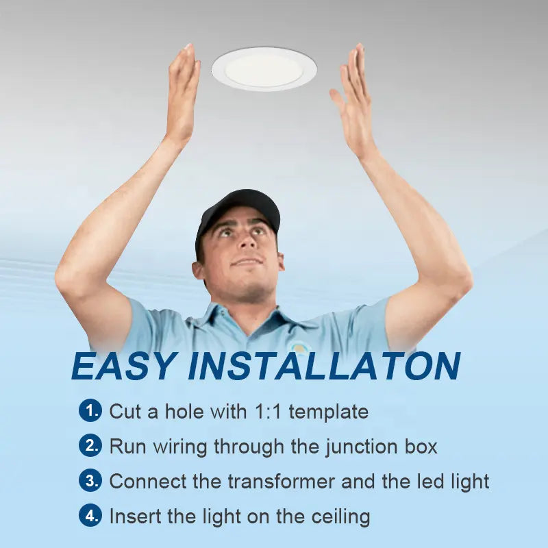 5CCT LED Recessed Slim Light 4 Inch 9W Dimmable 810LM LED Downlight