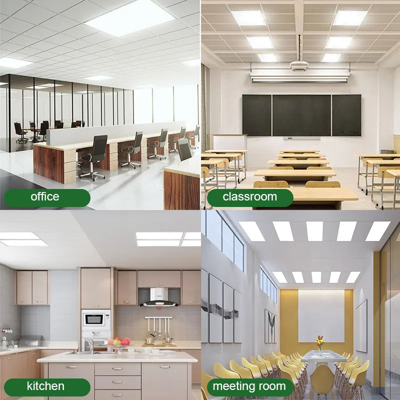 4 PACK 1x4 LED Panel Light Backlit Smart Ready 3CCT Wattage Adjustable 120-277V Dimmable ETL