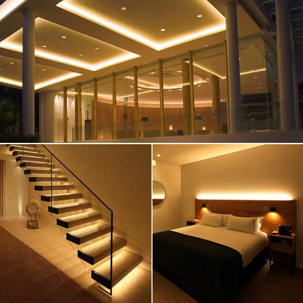 NEXLED COB LED Strip Light — 10W/M, 24V, 1000lm/m, CRI90, IP20, 5M Roll (UL Listed)