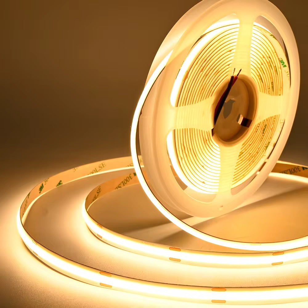 NEXLED COB LED Strip Light — Slim 5mm, 6W/M, 24V, 570lm/m, 504LED/M, 5M Roll, IP20  (UL Listed)