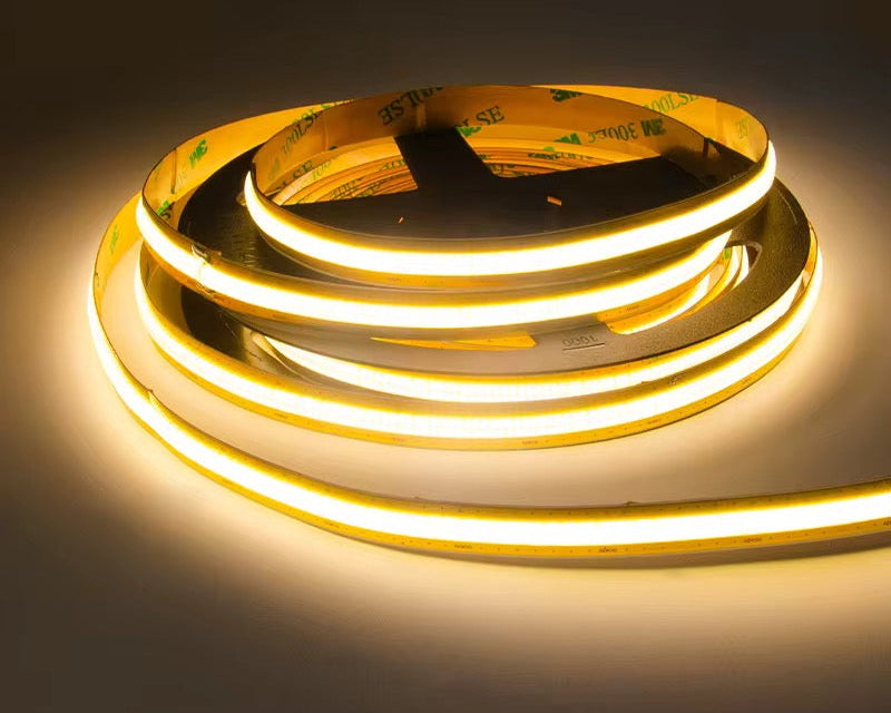 NEXLED COB LED Strip Light — 8W/M, 24V, 840lm/m, Multi IP Rating, 5M Roll (UL Listed)