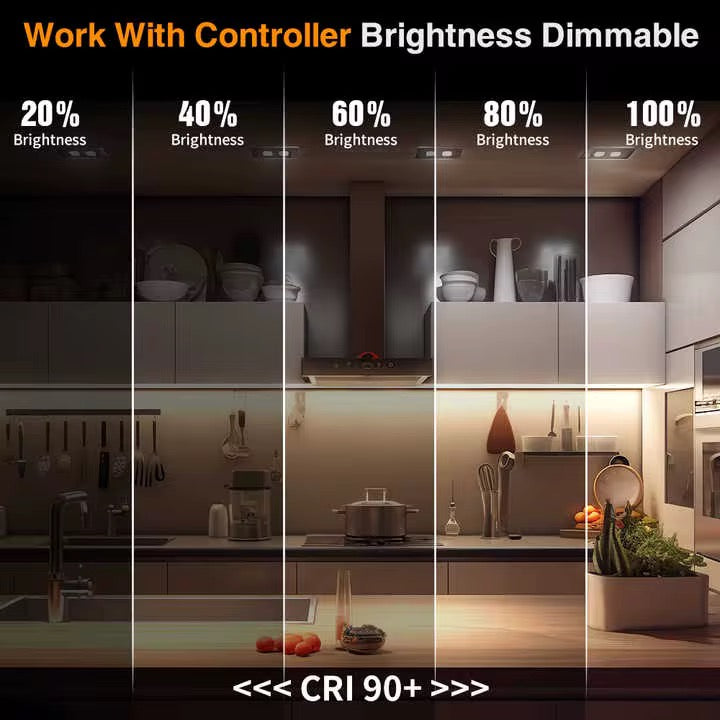 NEXLED COB LED Strip Light — 8W/M, 24V, 840lm/m, Multi IP Rating, 5M Roll (UL Listed)