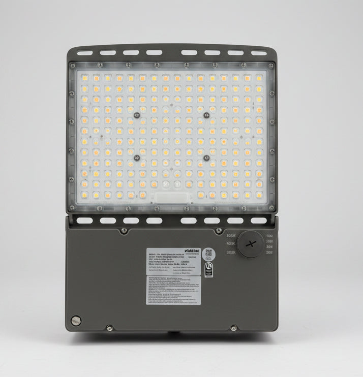 Votatec LED Shoebox Area Light 100W/120W/150W ADJ,3CCT, Photocell,Type III, IP65