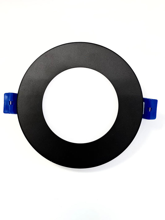 4" 9W ROUND SLIM PANEL LIGHT - BLACK POT LIGHTS