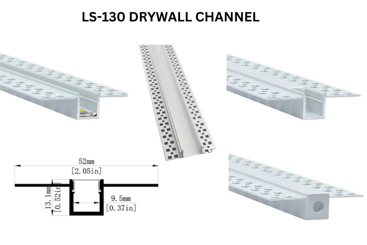 LS-130 -DRYWALL ALUMINIUM CHANNEL-2M LENGTH - 6.6 FT
