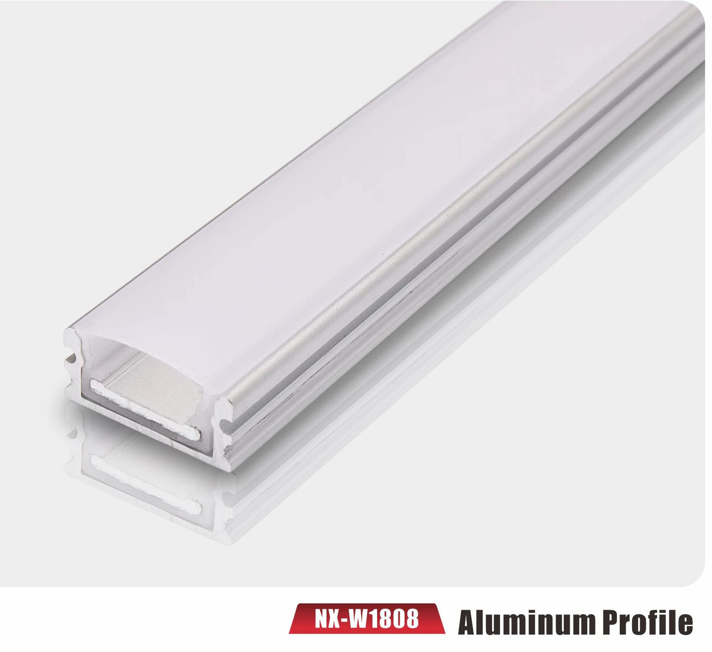 Surface Waterproof LED Aluminum Profile – NX-W1808 (3M / 10ft)