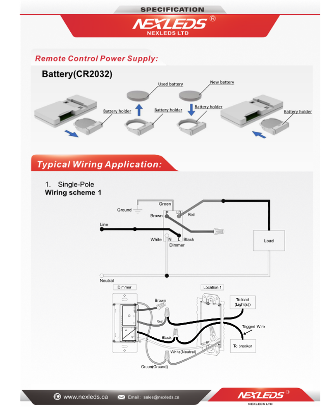 Smart Dimmer Switch — WiFi, 600W, Single Pole/3-Way (ETL)