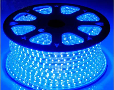 110V SMD 5050 UL Certified Waterproof Flexible led strip lights for Indoor and Outdoor Decoration. 50M roll with Controllers and clips