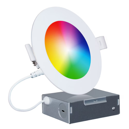 4 inch Smart RGB Slim Panel.Pot lights with changeable Colours. App Controlled.