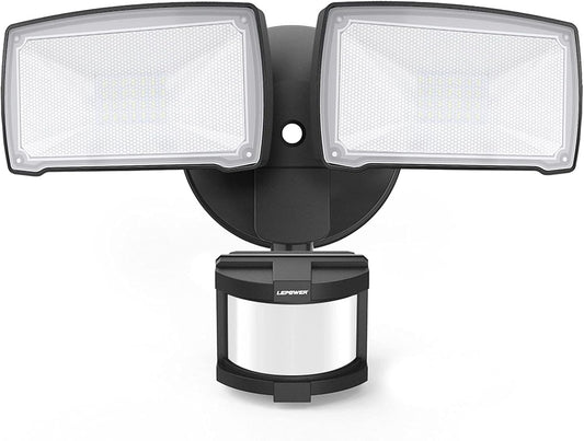 SECURITY LED LIGHT WITH 2 HEAD/3 HEAD MOTION SENSOR 20W 1800 LUMEN FOR OUTDOOR