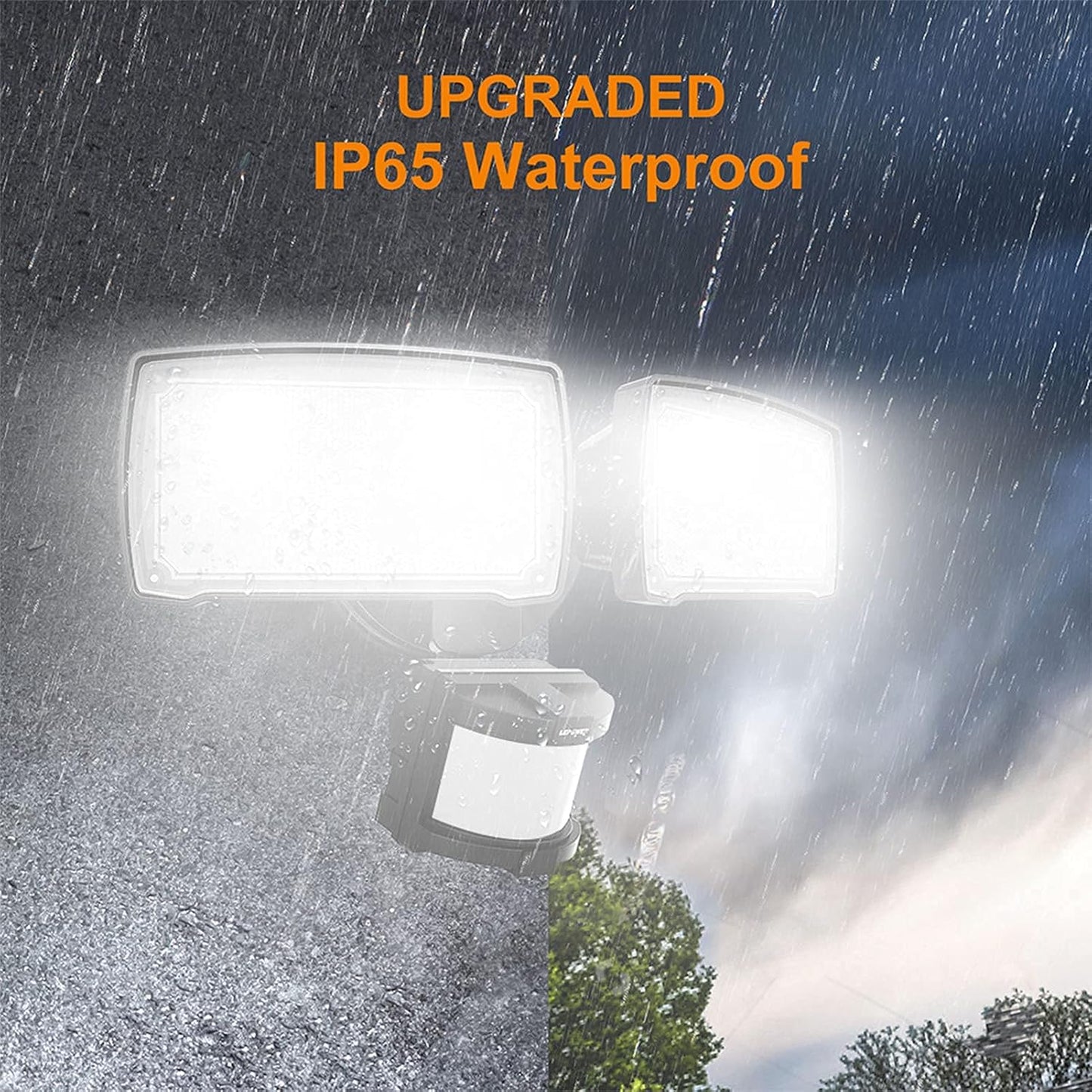 SECURITY LED LIGHT WITH 2 HEAD/3 HEAD MOTION SENSOR 20W 1800 LUMEN FOR OUTDOOR