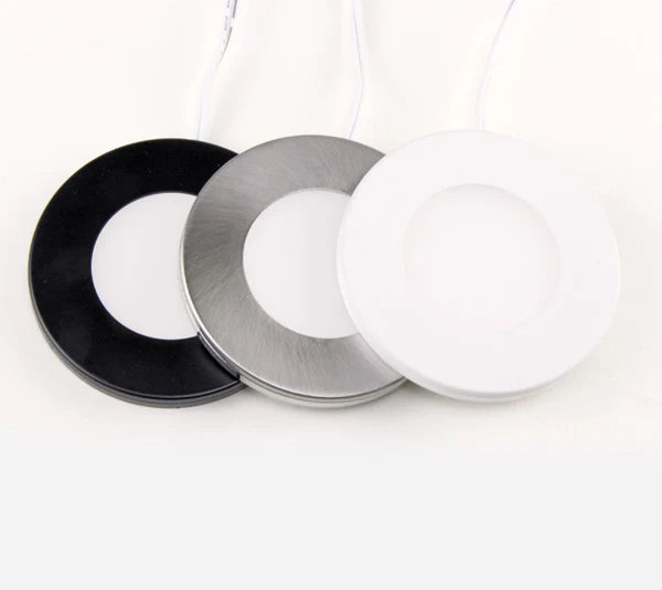 2" LED Slim Cabinet Puck Light. Surface Mounted. No hole required