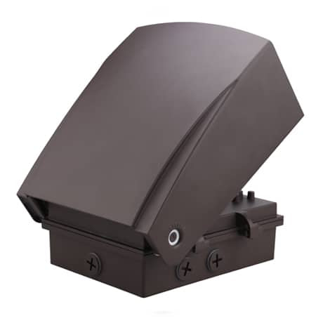 Votatec adjustable LED Wall Pack 80W|120V-347V|3CCT & Wattage Adjustable, Bronze, Photocell