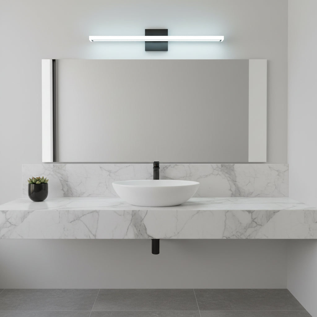 Nexled LED Vanity Light — 18W, 1170lm, Frosted Bar, 3CCT, Sand Black (ETL)