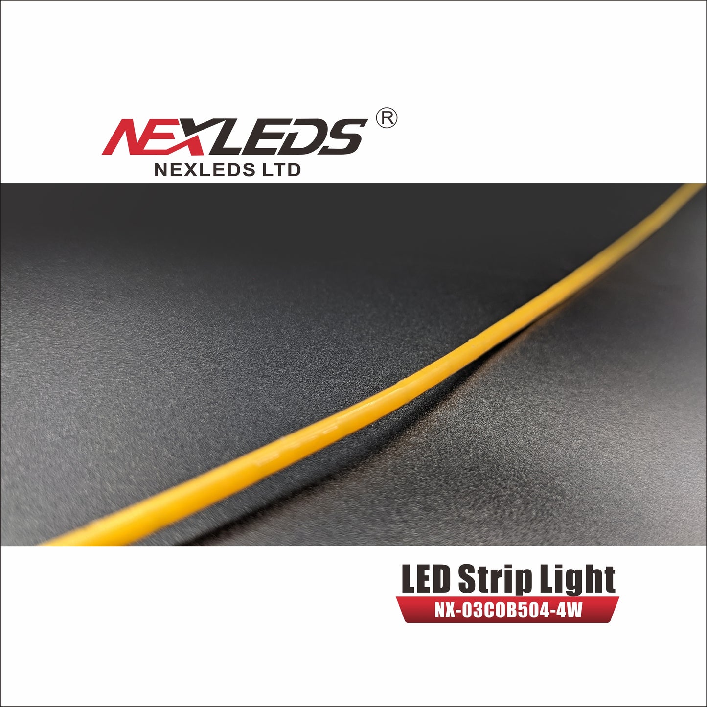 COB LED Strip Light — Ultra Slim 3mm, 4W/M, 24V, 400lm/m, IP20, 3000K,5M Roll (UL Listed)