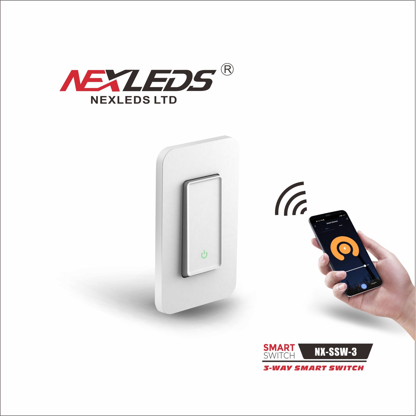 3-Way Smart Switch — WiFi, 15A Relay, App Control (ETL)