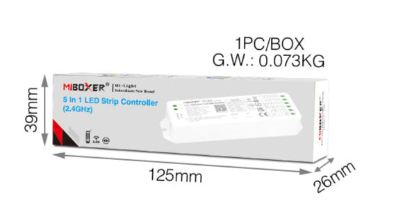 LS2 5 in 1 LED Strip Controller 2.4G RF Remote controllable